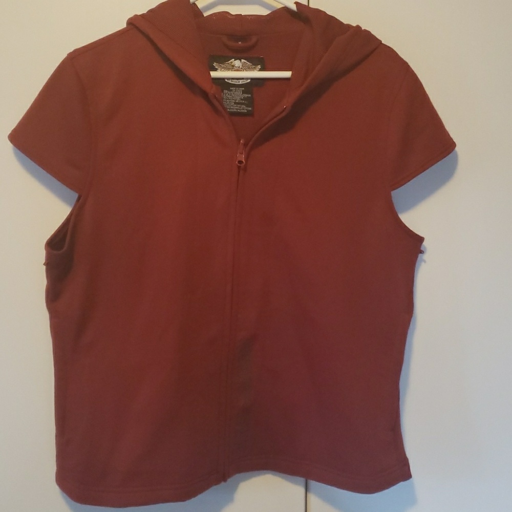 Harley Davidson  Cap sleeve hooded vest